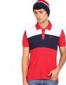 AD by Arvind Cotton Colour Block Polo Shirt