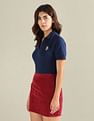 U.S. Polo Assn. Women Cotton Stretch Boxy Polo Shirt