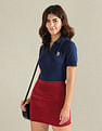 U.S. Polo Assn. Women Cotton Stretch Boxy Polo Shirt