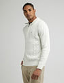 Tommy Hilfiger Classic Cotton Cable Zip Mock Sweatshirt