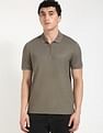 Calvin Klein Jeans Solid Regular-Fit Cotton Polo T-Shirt