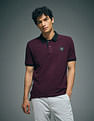 Flying Machine Contrast Collar Cotton Polo Shirt