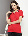 Tommy Hilfiger Striped Collar Slim Polo Shirt