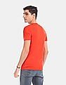 Calvin Klein Men Red Slim Fit Centre Monogram Box Print T-Shirt