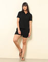 U.S. Polo Assn. Women Relaxed Fit Textured Co-Ords