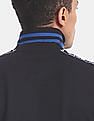 U.S. Polo Assn. Black Brand Taping Patterned Knit Polo Shirt