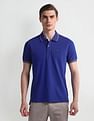 Arrow Sport Striped Collar Solid Polo Shirt