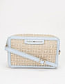 Tommy Hilfiger Logo Beige Polyester Sling Bag