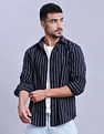 Tommy Hilfiger Striped Regular Fit Plain Woven Shirt