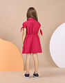 U.S. Polo Assn. Kids Girls Vertical Stripe Cotton Dress