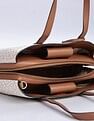 Calvin Klein Printed Beige Pvc Hand Bags