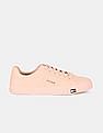 Tommy Hilfiger Women Pink Low Top Perforated Lace Up Sneakers