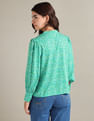 U.S. Polo Assn. Women Mandarin Collar Floral Print Shirt