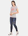 Aeropostale Women Dark Blue High Rise Destroyed Jeans