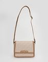 Tommy Hilfiger Logo Brown Polyester Sling Bag