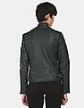 U.S. Polo Assn. Women Asymmetric Zipper Solid Biker Jacket