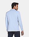 U.S. Polo Assn. Men Light Blue Notch Lapel Collar Casual Blazer