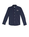 Calvin Klein Jeans Spread Collar Poplin Knit Shirt