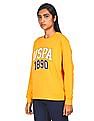 U.S. Polo Assn. Women Crew Neck Printed Sweatshirt