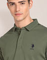U.S. Polo Assn. Brand Tape Solid Polo Shirt