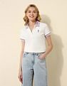U.S. Polo Assn. Women Tipped Collar Regular Fit Polo Shirt