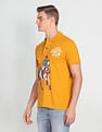 U.S. Polo Assn. Denim Co. Brand Print Ribbed Collar Polo Shirt
