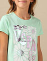 U.S. Polo Assn. Kids Girls Brand Printed Relaxed Fit T-Shirt