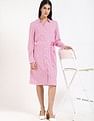 Tommy Hilfiger Viscose Spread Collar Shirt Dress