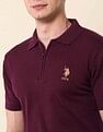 U.S. Polo Assn. Solid Slim Fit Monochrome Polo Shirt