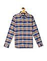 U.S. Polo Assn. Kids Boys Spread Collar Check Shirt