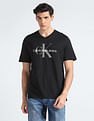 Calvin Klein V-Neck Cotton Monologo T-Shirt