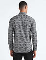 Flying Machine Graphic Print Satin Shirt