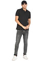 Flying Machine Abstract Print Pique Polo Shirt