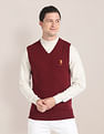 U.S. Polo Assn. Sleeveless Solid V-Neck Sweater