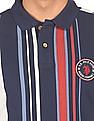 U.S. Polo Assn. Denim Co. Ribbed Collar Striped Polo Shirt