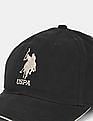 U.S. Polo Assn. Men Black Brand Embroidered Cap