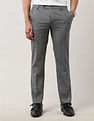 Arrow Regular Fit Textured Trousers