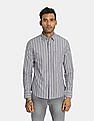 U.S. Polo Assn. Spread Collar Striped Casual Shirt