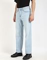 Calvin Klein Jeans Light-Wash Straight-Fit Mid Rise Jeans