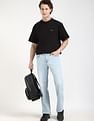Calvin Klein Jeans Light-Wash Straight-Fit Mid Rise Jeans