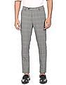 Arrow Flat Front Check Formal Trousers