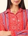 U.S. Polo Assn. Women Relaxed Fit Boho Printed Shirt