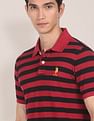 U.S. Polo Assn. Ribbed Collar Striped Polo Shirt