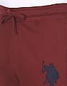 U.S. Polo Assn. Men Maroon Mid Rise Solid Track Pants