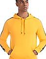 Aeropostale Yellow Side Tape Hooded Sweatshirt