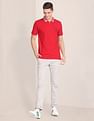 U.S. Polo Assn. Branded Collar Solid Polo Shirt