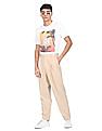 Aeropostale Men White Crew Neck Graphic Print T-Shirt