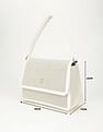 Tommy Hilfiger Solid White Polyester Hand Bags