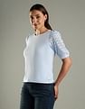 Tommy Hilfiger Cut-Work Slim-Fit Cotton T-Shirt