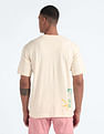 Flying Machine Abstract Print Oversized T-Shirt